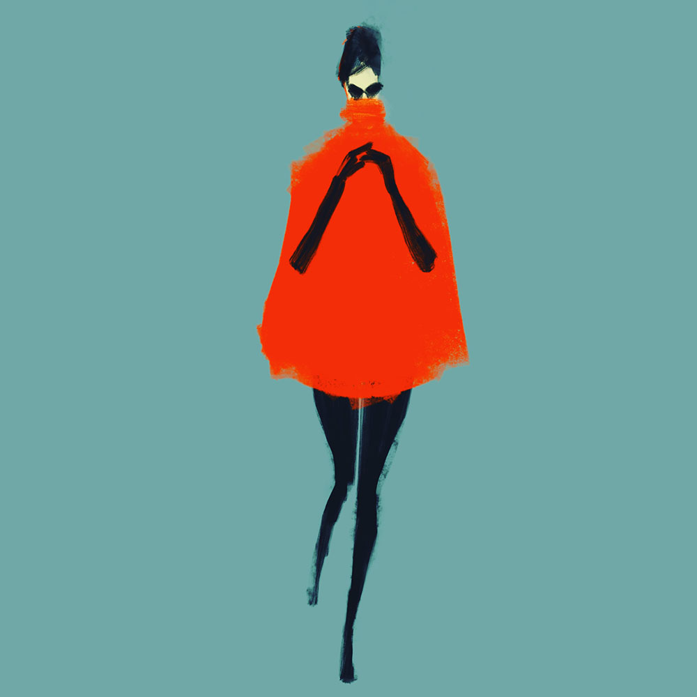 Lady in Red Cape