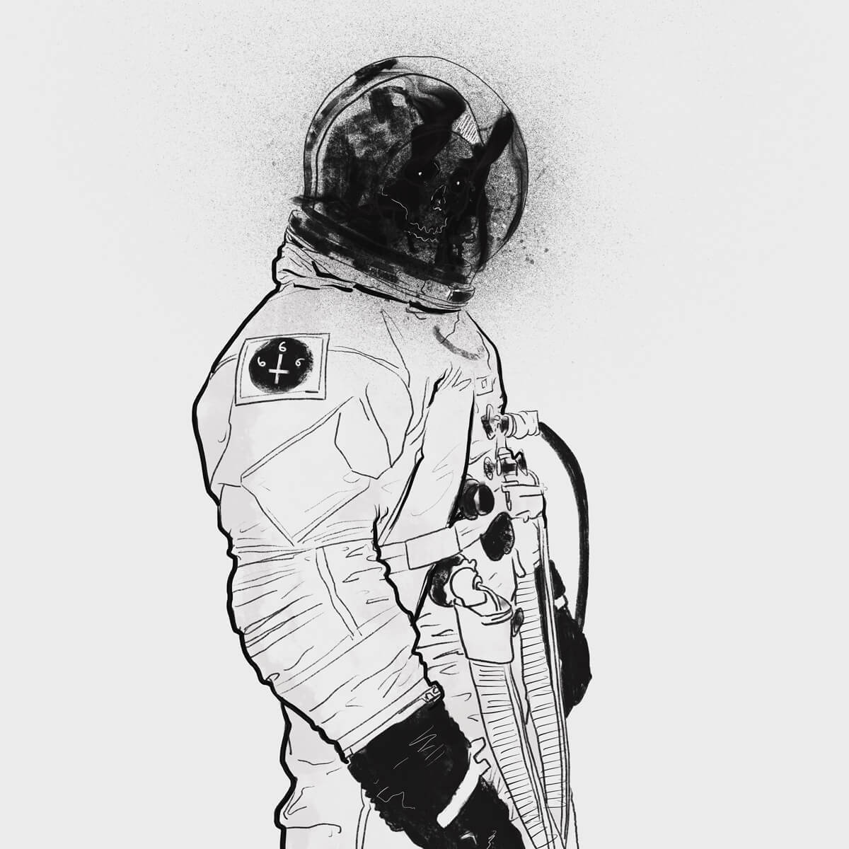 Character Illustration: Astronaut's Demise by Marker Stuff
